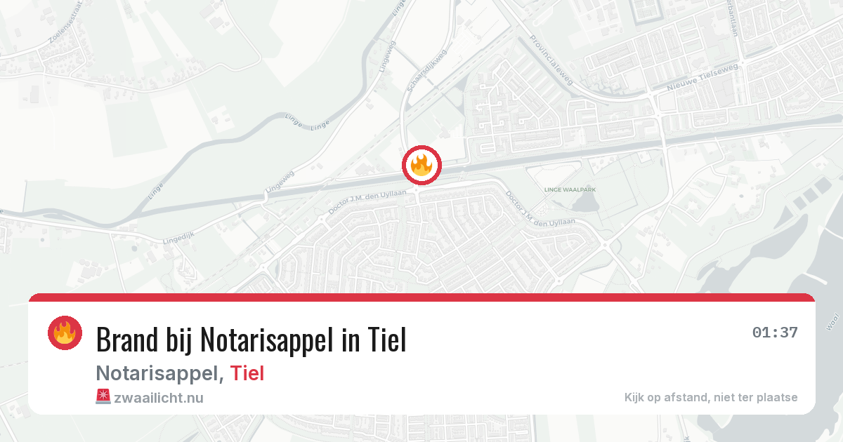 Brand bij Notarisappel in Tiel — 20 mrt 2026