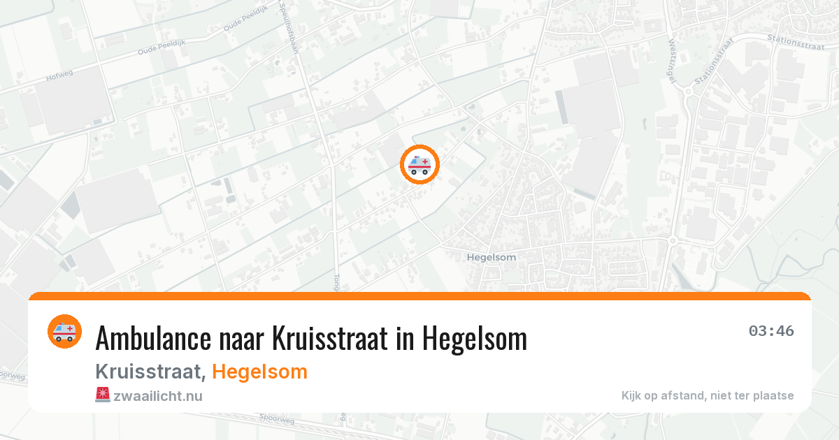 Ambulance naar Kruisstraat in Hegelsom — 24 jun 2026
