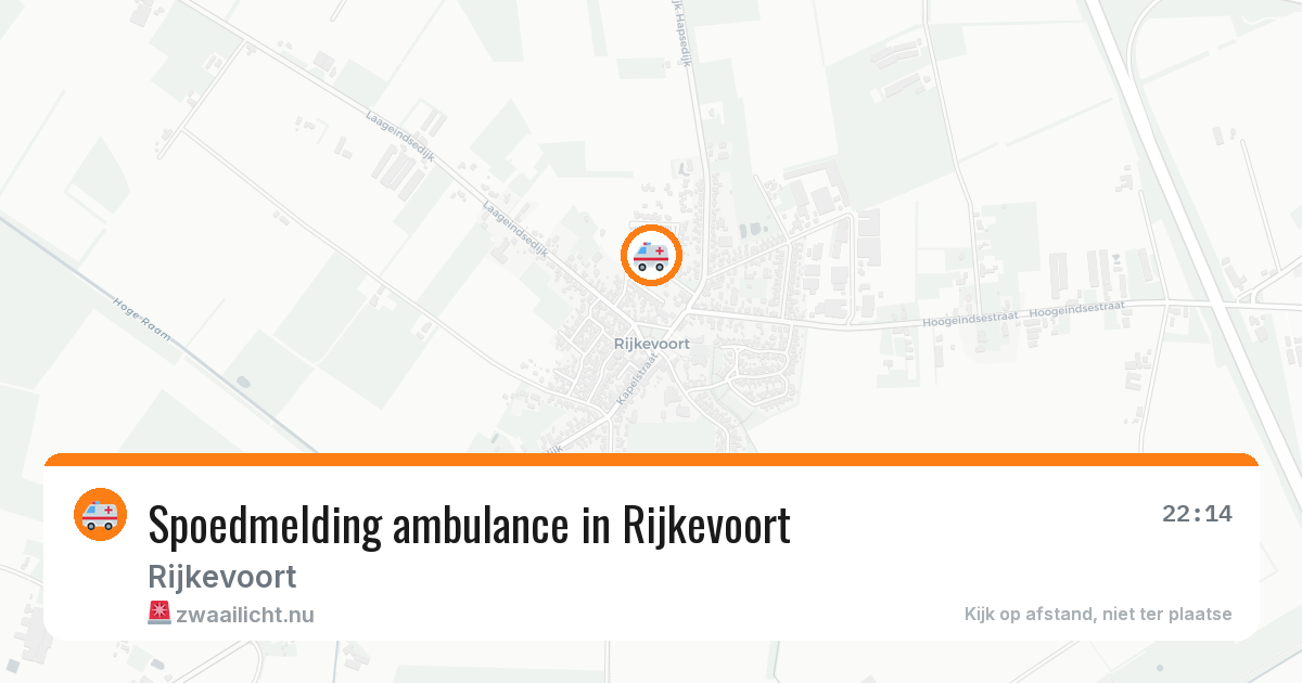 Spoedmelding ambulance in Rijkevoort — 27 mrt 2026