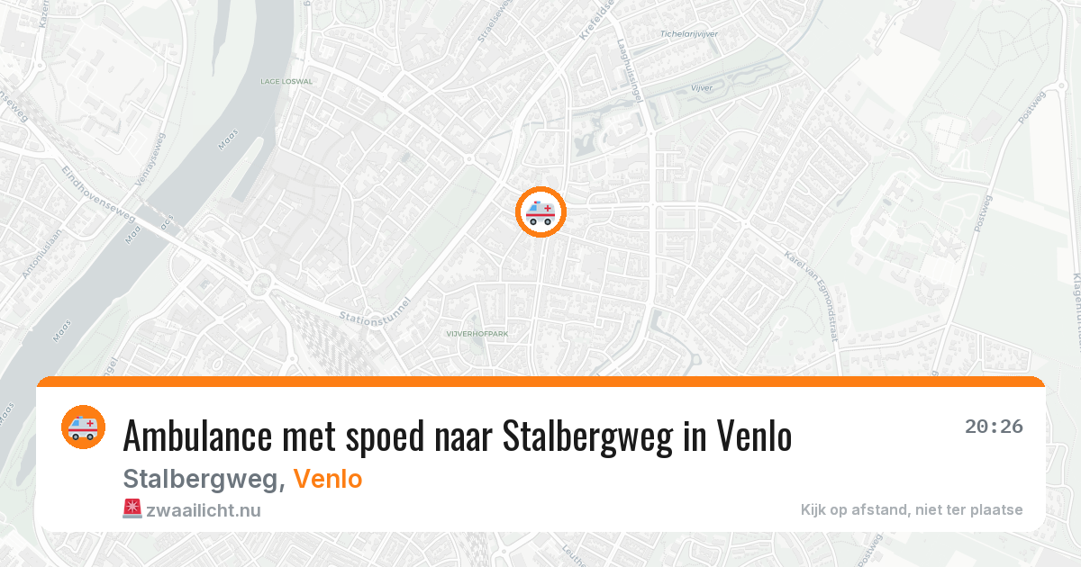 Ambulance met spoed naar Stalbergweg in Venlo — 5 jun 2026