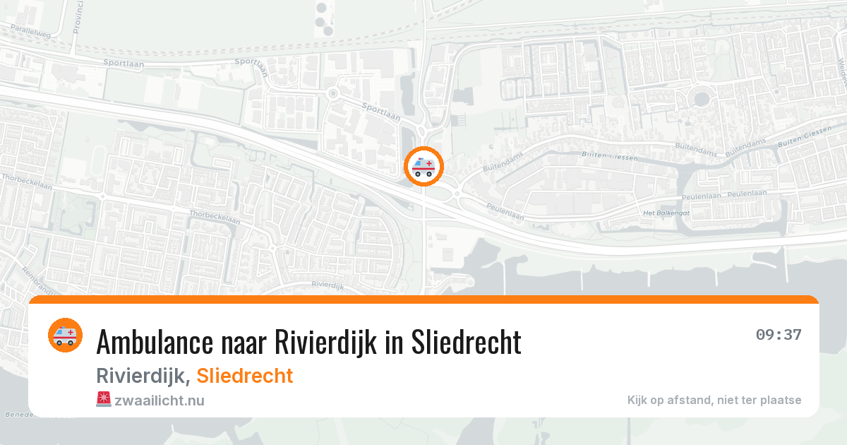 Ambulance naar Rivierdijk in Sliedrecht — 20 jul 2026