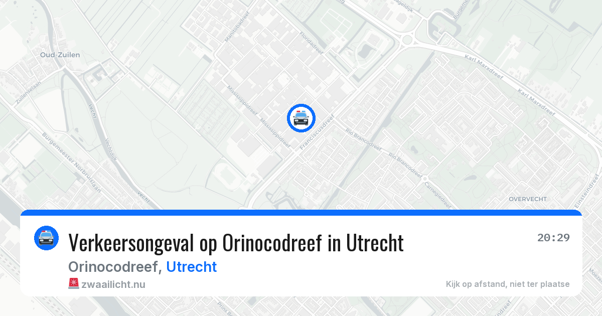 Verkeersongeval op Orinocodreef in Utrecht — 18 jul 2026
