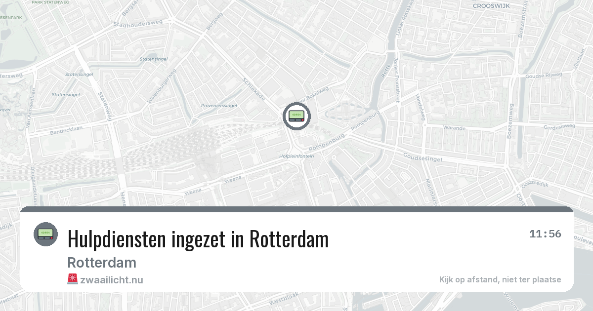 Hulpdiensten ingezet in Rotterdam — 31 mei 2026 | 🚨 Zwaailicht.nu