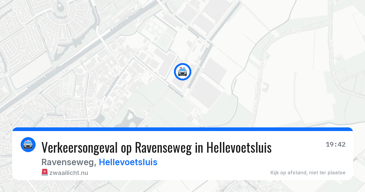 Verkeersongeval op Ravenseweg in Hellevoetsluis — 12 jul 2026