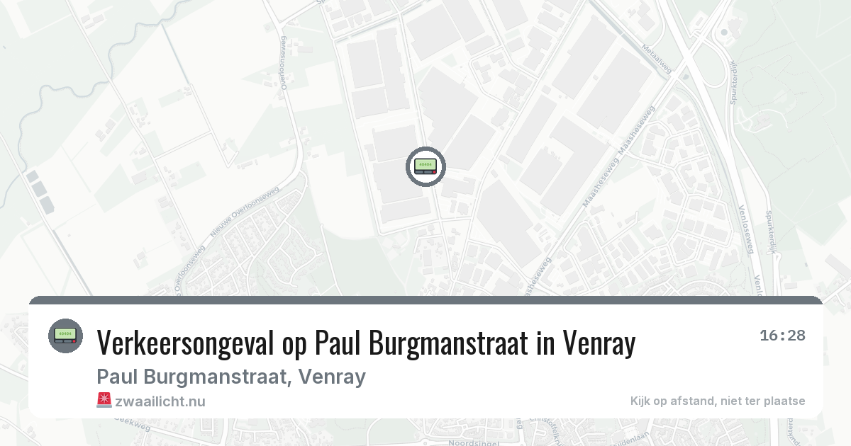 Verkeersongeval op Paul Burgmanstraat in Venray — 20 jul 2026