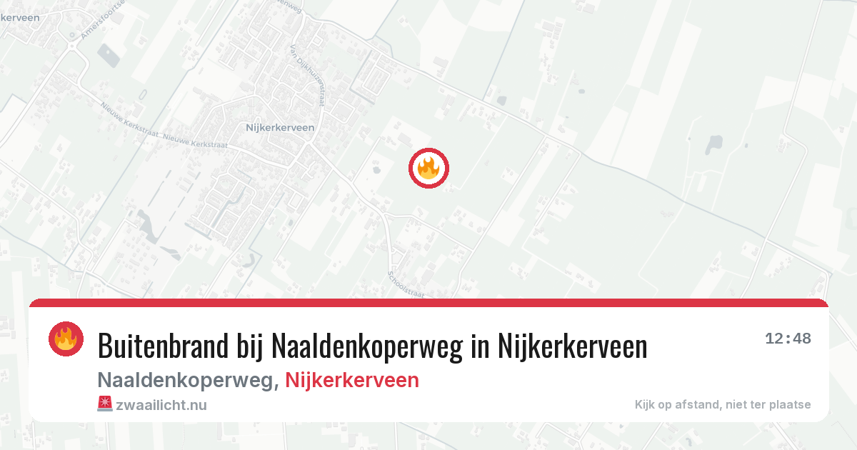 Buitenbrand bij Naaldenkoperweg in Nijkerkerveen — 3 jun 2026