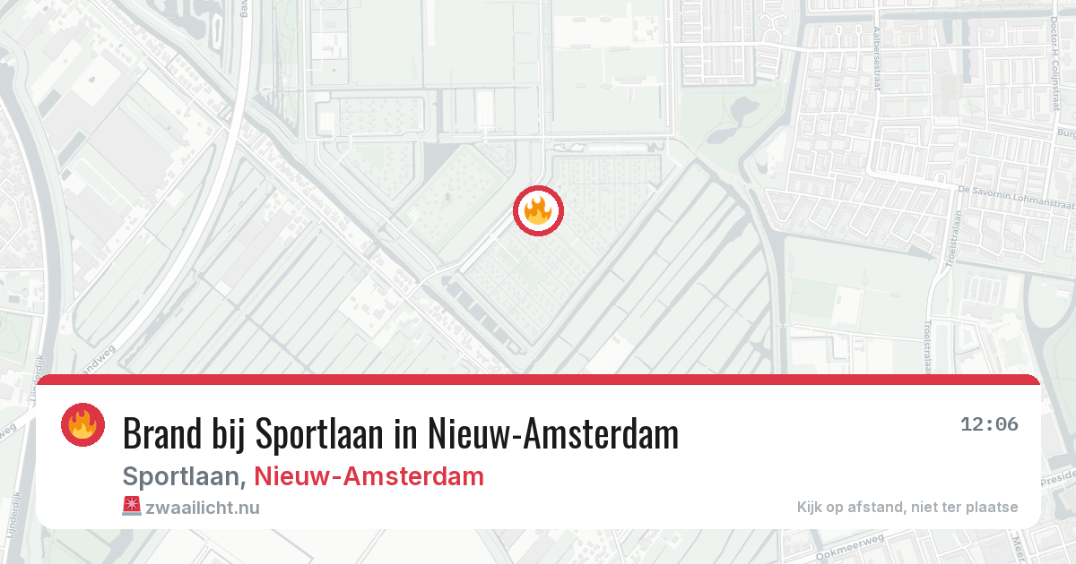 Brand bij Sportlaan in Nieuw-Amsterdam — 10 mrt 2026