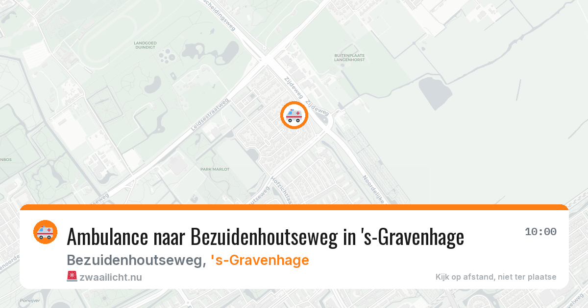 Ambulance naar Bezuidenhoutseweg in 's-Gravenhage — 15 jul 2026