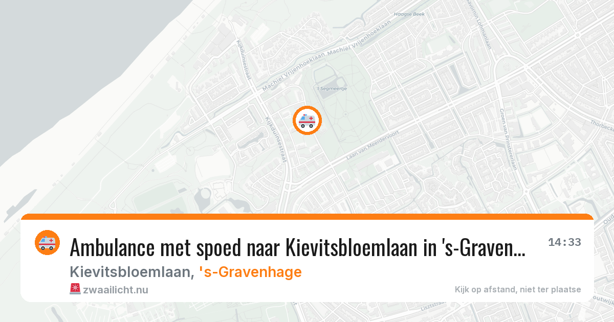 Ambulance met spoed naar Kievitsbloemlaan in 's-Gravenhage — 20 apr 2026
