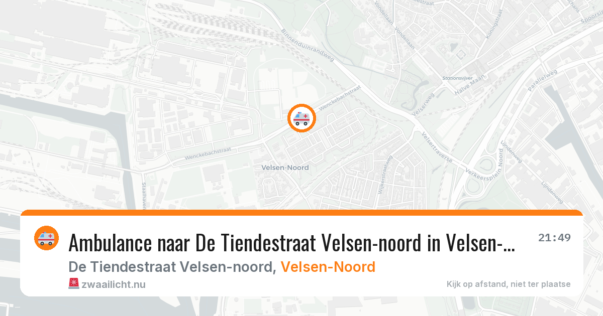 Ambulance naar De Tiendestraat Velsen-noord in Velsen-Noord — 9 jul 2026