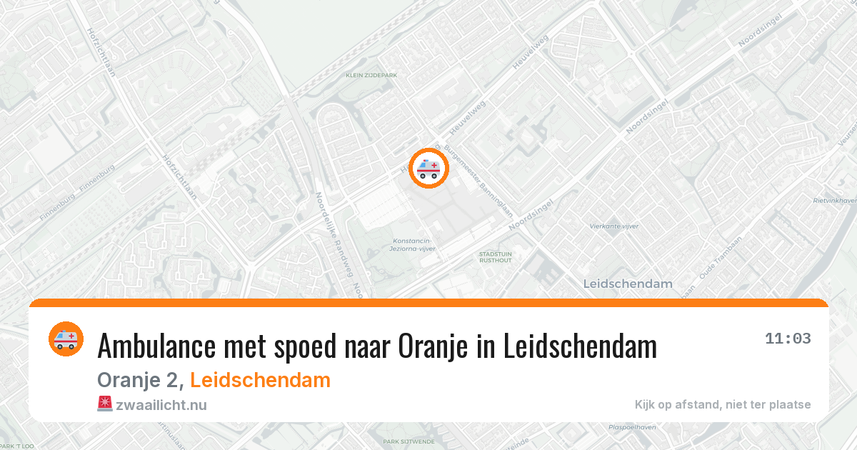 Ambulance met spoed naar Oranje in Leidschendam — 21 jul 2026