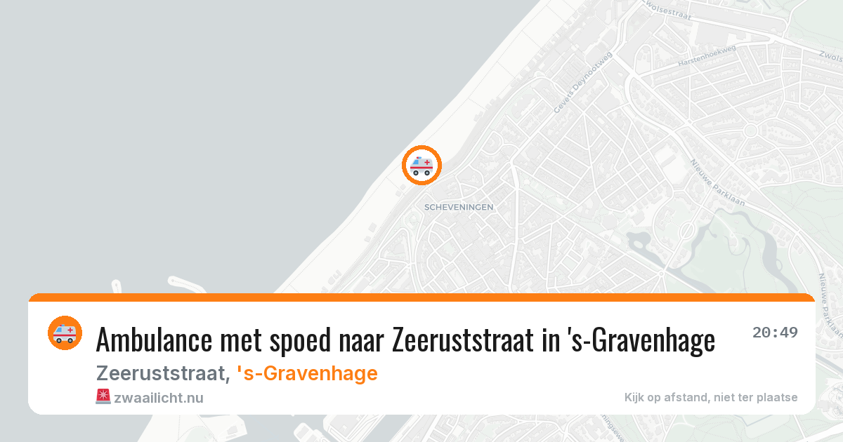 Ambulance met spoed naar Zeeruststraat in 's-Gravenhage — 26 jul 2026