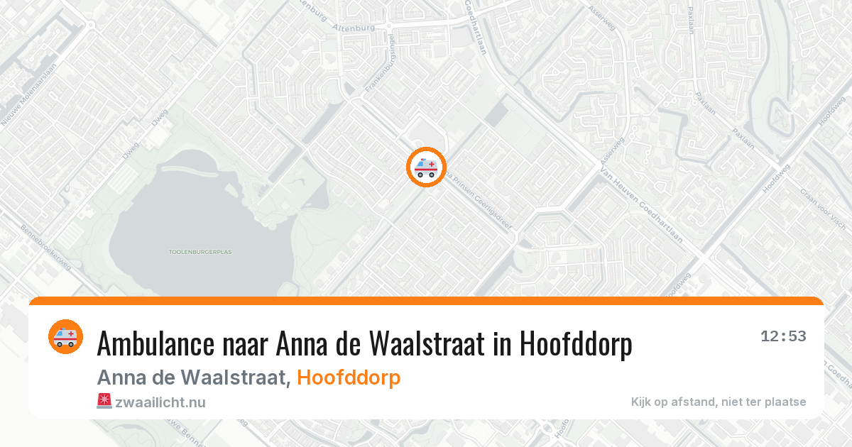 Ambulance naar Anna de Waalstraat in Hoofddorp — 26 mrt 2026