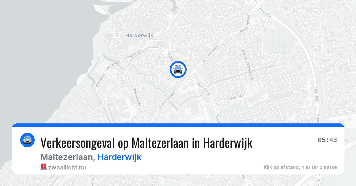 Verkeersongeval op Maltezerlaan in Harderwijk — 1 apr 2026