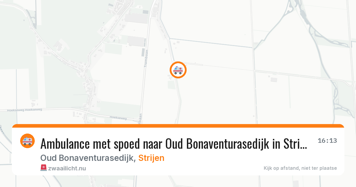 Ambulance met spoed naar Oud Bonaventurasedijk in Strijen — 17 jan 2026