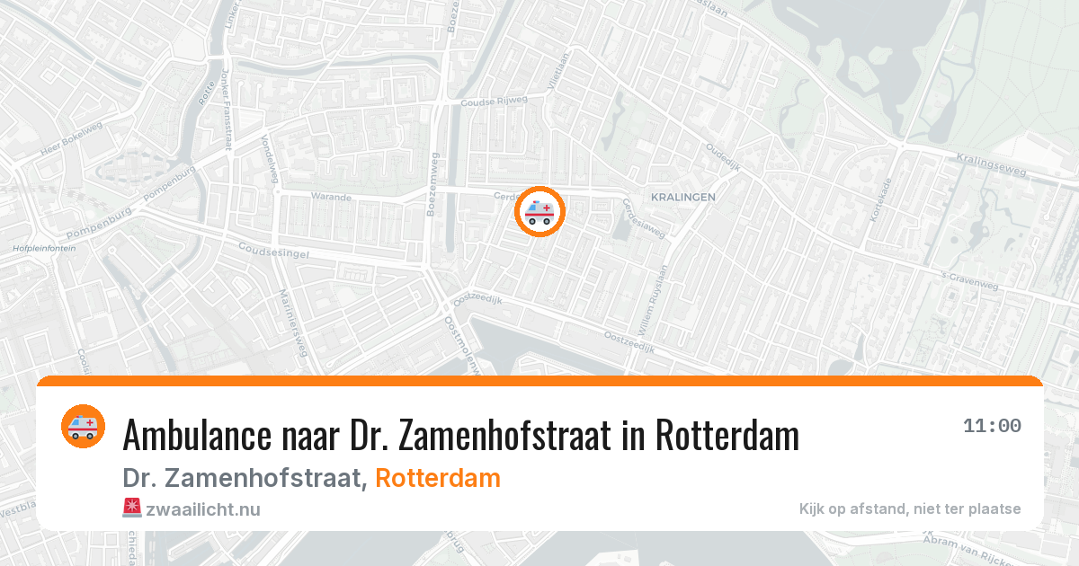 Ambulance naar Dr. Zamenhofstraat in Rotterdam — 8 jun 2026