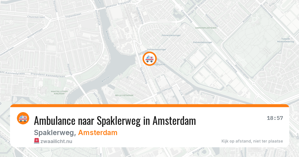 Ambulance naar Spaklerweg in Amsterdam — 23 mei 2026