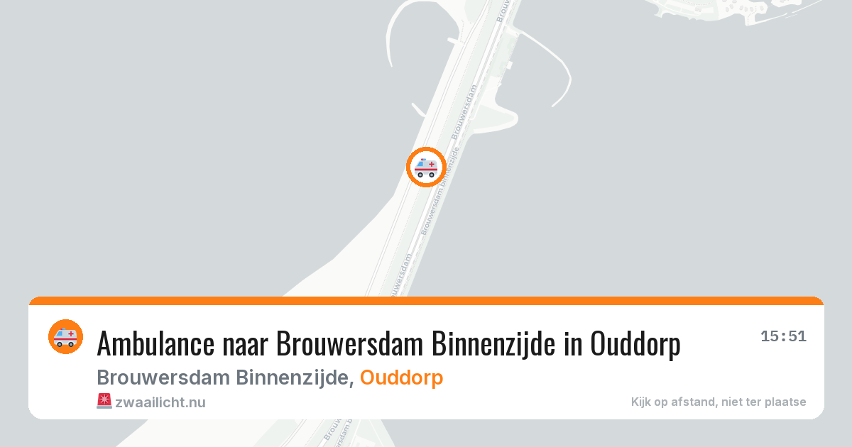 Ambulance naar Brouwersdam Binnenzijde in Ouddorp — 22 jul 2026