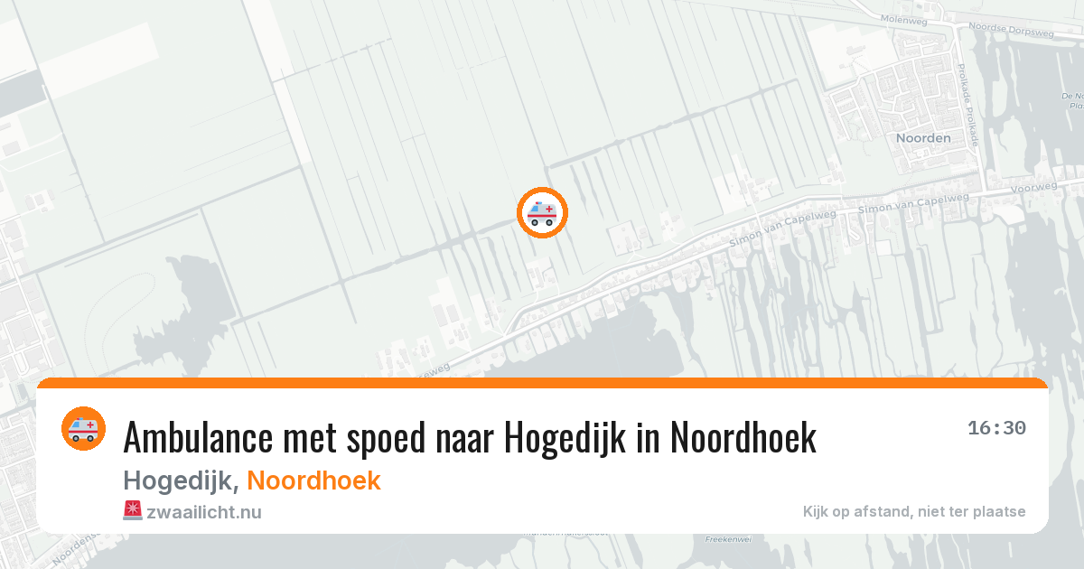Ambulance met spoed naar Hogedijk in Noordhoek — 2 jul 2026