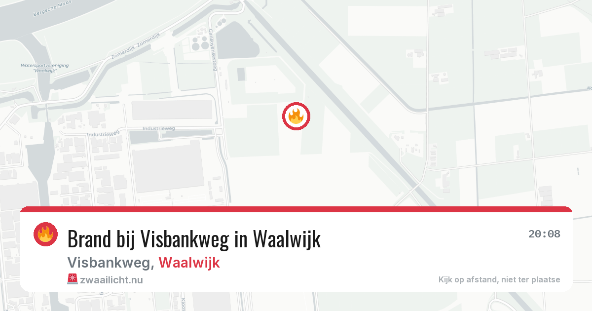 Brand bij Visbankweg in Waalwijk — 24 jul 2026
