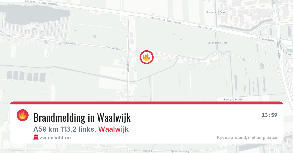 Brandmelding in Waalwijk — 23 jul 2026
