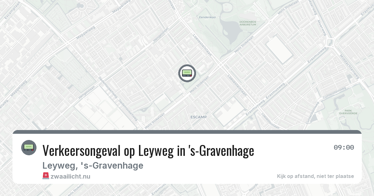 Verkeersongeval op Leyweg in 's-Gravenhage — 3 mrt 2026