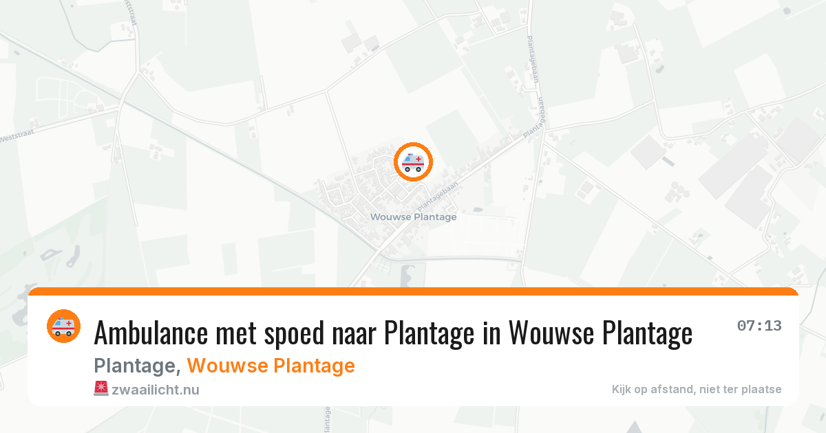 Ambulance met spoed naar Plantage in Wouwse Plantage — 1 jun 2026