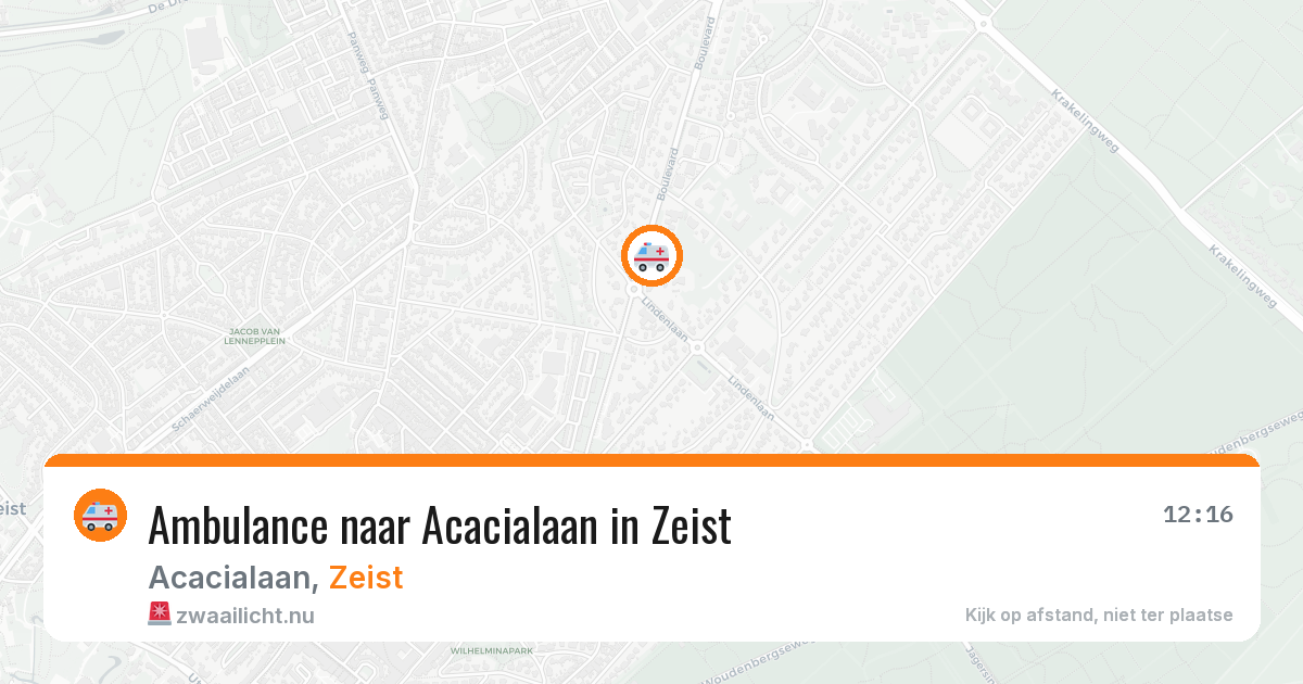 Ambulance naar Acacialaan in Zeist — 21 mei 2026