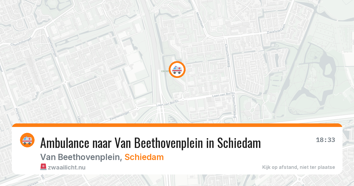 Ambulance naar Van Beethovenplein in Schiedam — 19 jul 2026