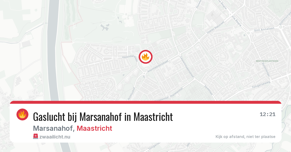 Gaslucht bij Marsanahof in Maastricht — 30 mei 2026