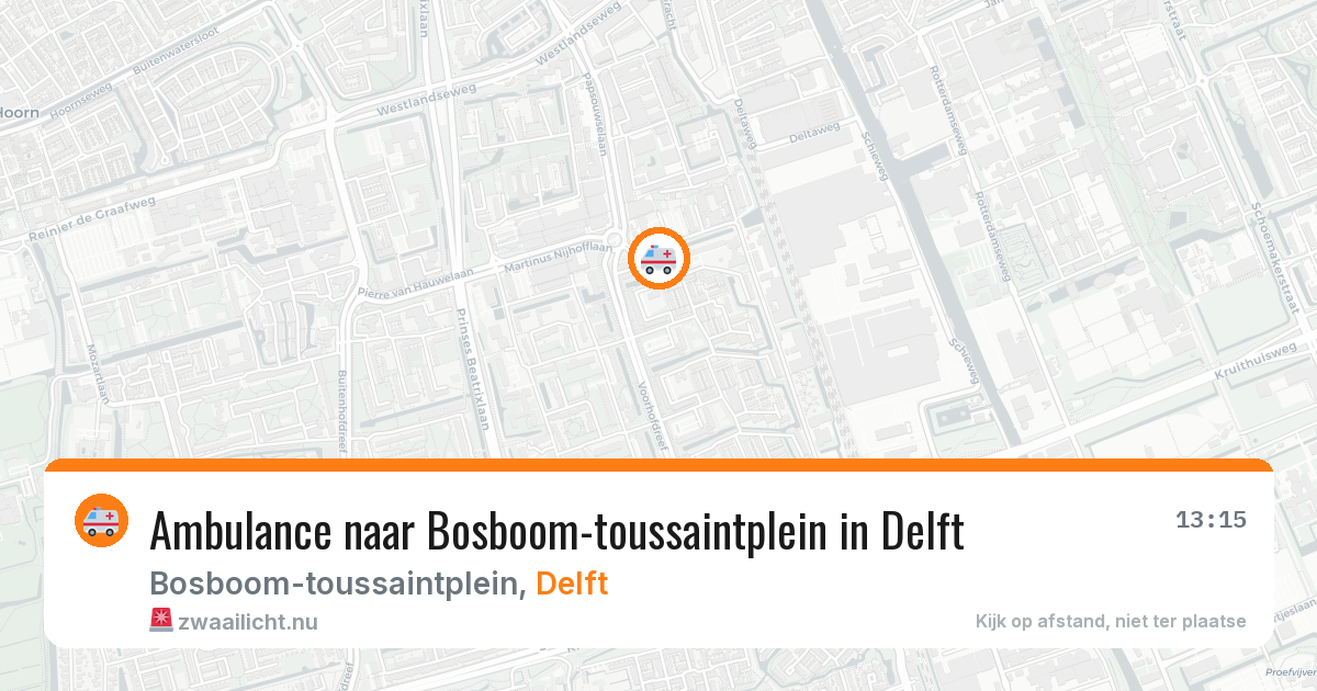 Ambulance naar Bosboom-toussaintplein in Delft — 21 mei 2026