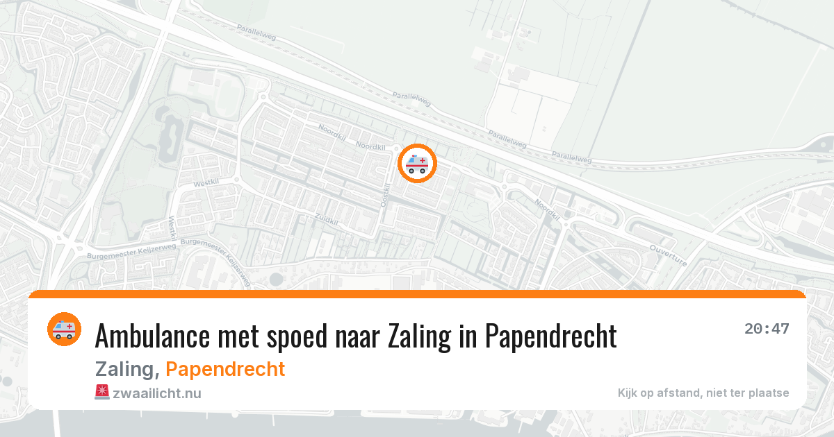 Ambulance met spoed naar Zaling in Papendrecht — 18 mei 2026