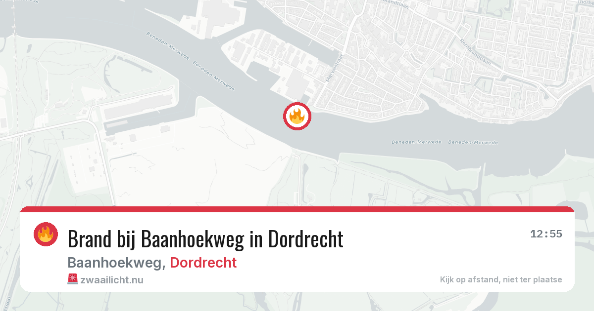Brand bij Baanhoekweg in Dordrecht — 9 mei 2026