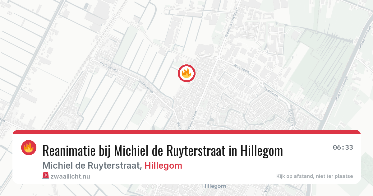 Reanimatie bij Michiel de Ruyterstraat in Hillegom — 26 mrt 2026