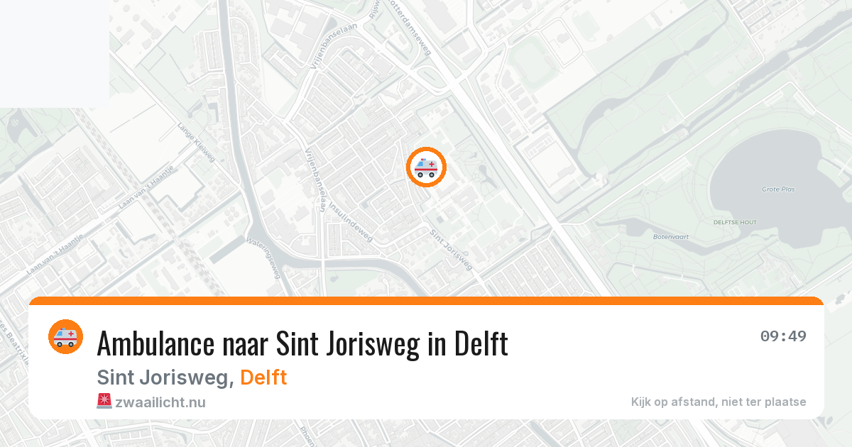 Ambulance naar Sint Jorisweg in Delft — 10 jul 2026