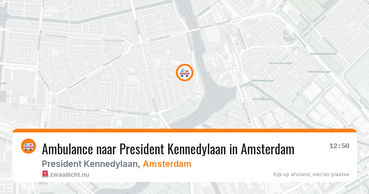 Ambulance naar President Kennedylaan in Amsterdam — 16 jul 2026