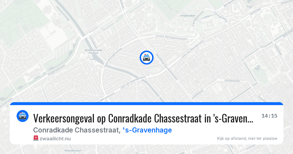Verkeersongeval op Conradkade Chassestraat in 's-Gravenhage — 16 jul 2026
