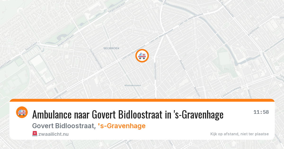 Ambulance naar Govert Bidloostraat in 's-Gravenhage — 27 mei 2026