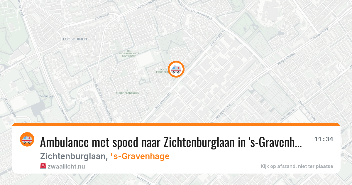 Ambulance met spoed naar Zichtenburglaan in 's-Gravenhage — 23 mei 2026
