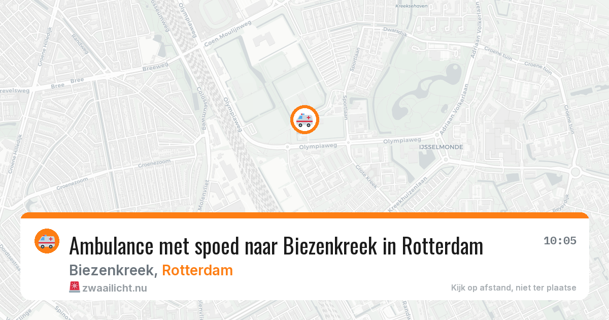 Ambulance met spoed naar Biezenkreek in Rotterdam — 24 mrt 2026