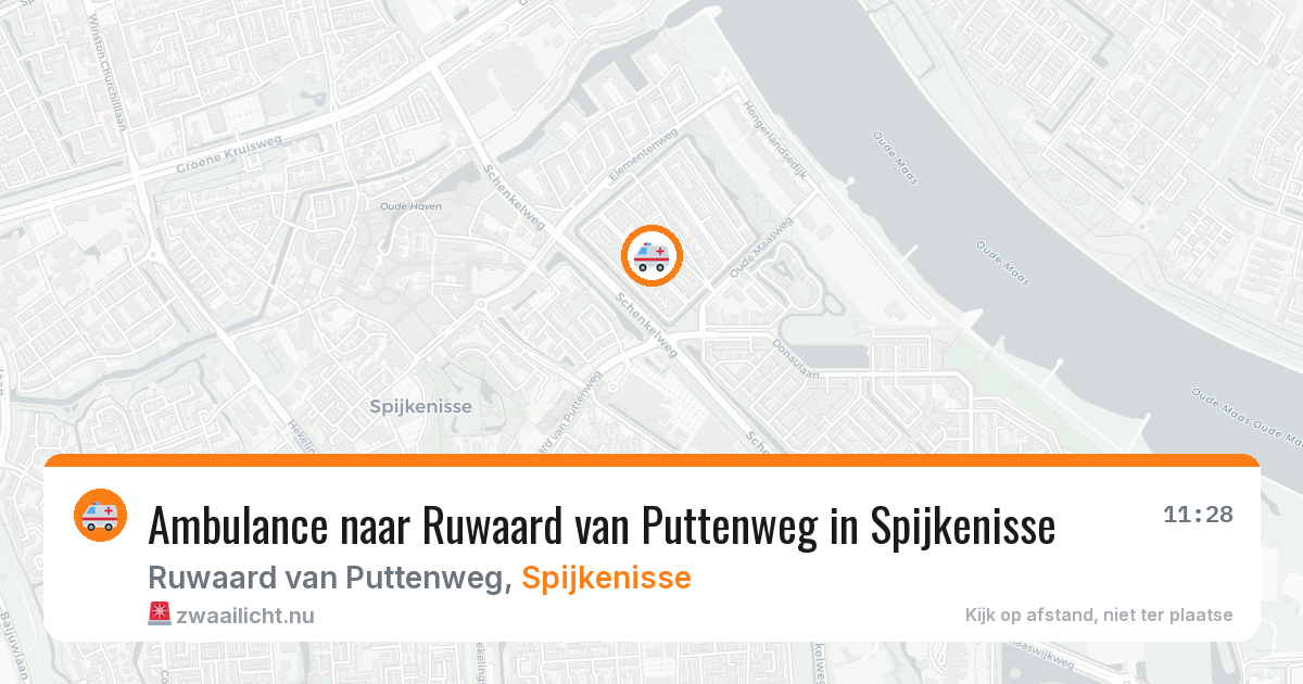 Ambulance naar Ruwaard van Puttenweg in Spijkenisse — 11 apr 2026