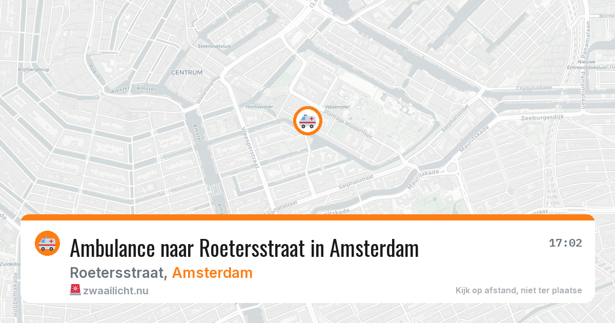 Ambulance naar Roetersstraat in Amsterdam — 25 mrt 2026