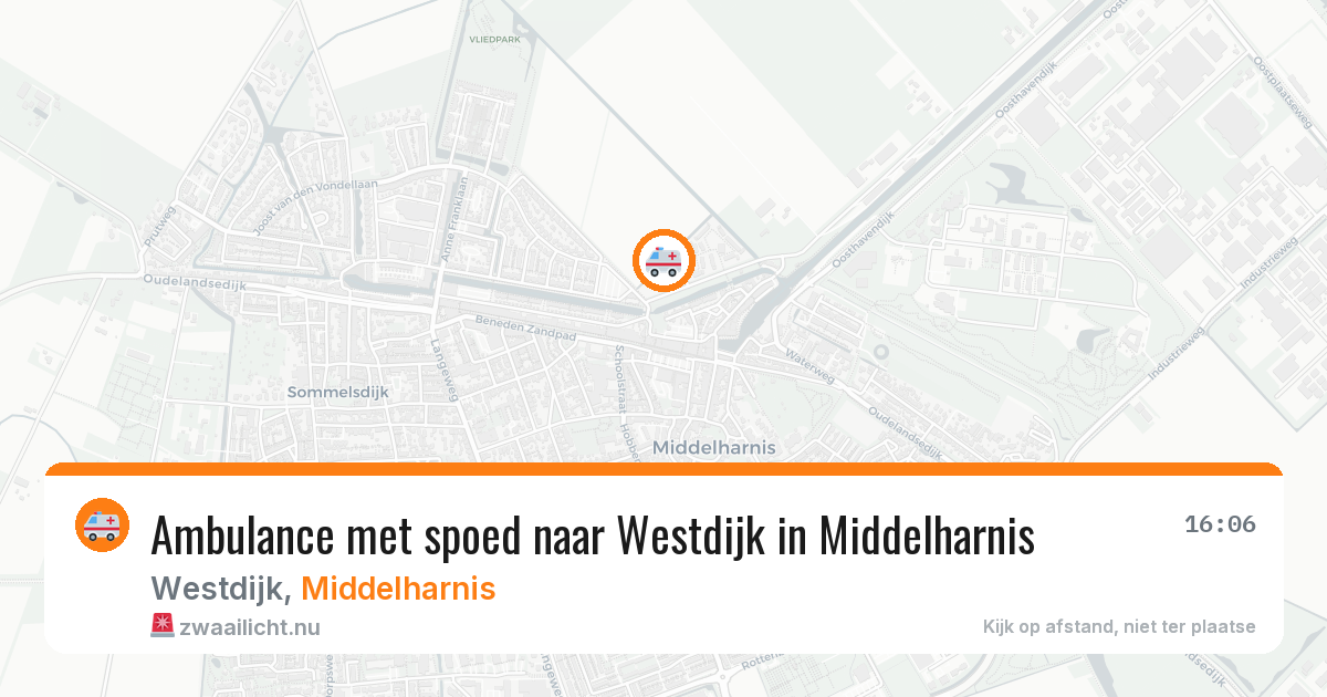 Ambulance met spoed naar Westdijk in Middelharnis — 26 mei 2026