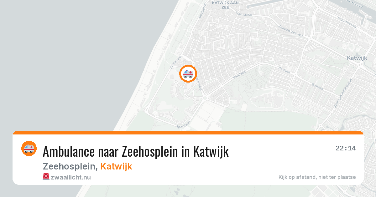 Ambulance naar Zeehosplein in Katwijk — 13 jul 2026