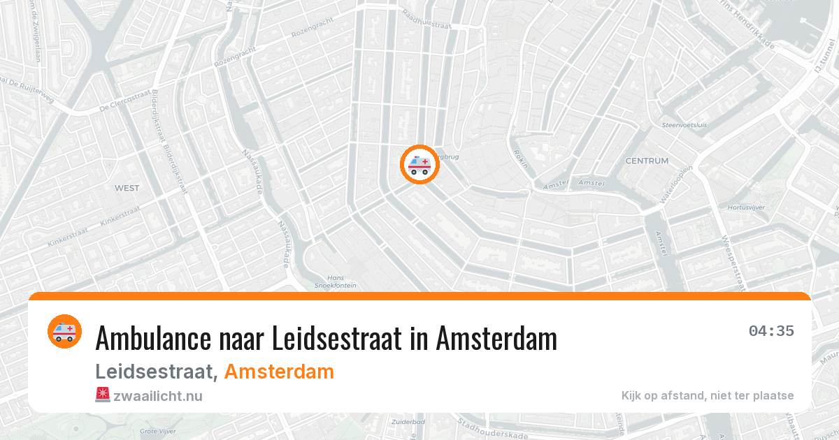 Ambulance naar Leidsestraat in Amsterdam — 30 mrt 2026