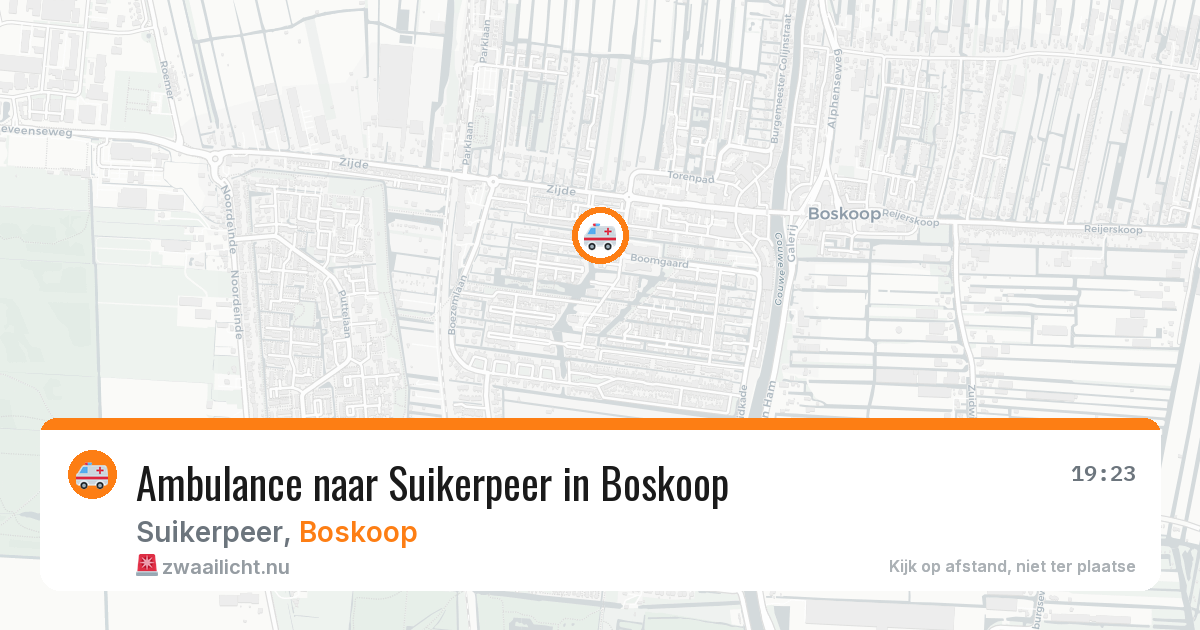 Ambulance naar Suikerpeer in Boskoop — 26 mrt 2026