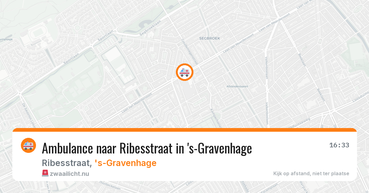 Ambulance naar Ribesstraat in 's-Gravenhage — 18 jul 2026