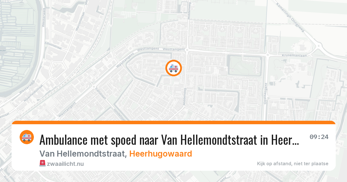 Ambulance met spoed naar Van Hellemondtstraat in Heerhugowaard — 28 apr 2026