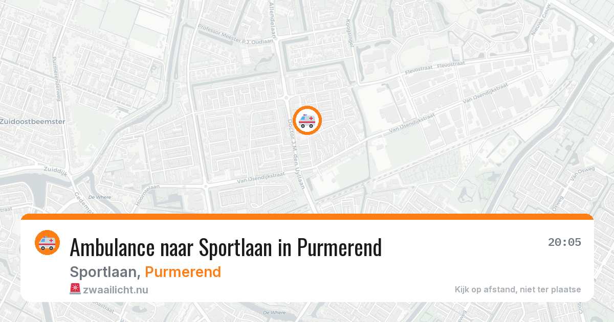 Ambulance naar Sportlaan in Purmerend — 21 jul 2026