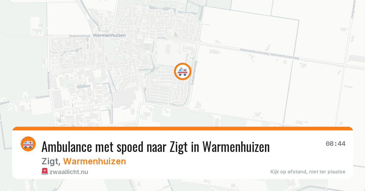 Ambulance met spoed naar Zigt in Warmenhuizen — 22 mrt 2026